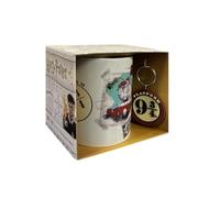 Pyramid International Ensemble tasse et porte-clés avec plateforme 9 3/4 - Comprend une tasse de 312 ml - Cadeau de collection magique Harry Potter - Taille unique