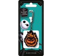 Pyramid International Flaming Pumpkin Porte-clés avec clip - super cadeau Nightmare Before Christmas - produit sous licence officielle
