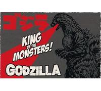 Pyramid International Godzilla Paillasson en Fibre de Coco pour intérieur et extérieur (Motif Roi des Monstres) Paillasson extérieur et intérieur 40 cm x 60 cm - Produit Officiel
