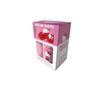 Pyramid International Hello Kitty My Heart Coffret cadeau avec tasse, dessous de verre et porte-clés - Adorable ensemble de collection sur le thème Hello Kitty, idéal pour la maison, le bureau, ou