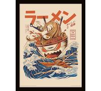 Pyramid International Illustrata Tableau encadré en bois - The great Ramen 30x40 centimètre - Style Japonais authantique pour fans et passionés de japan culture