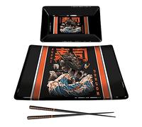 Pyramid International Ilustrata Service à sushis Motif dragon à sushi dans une boîte cadeau - Produit officiel