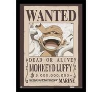 Pyramid International Impression collector One Piece (Wanted Luffy) - Impression collector de qualité supérieure - 40 x 30 cm - Sous licence officielle - Idéal pour chambre à coucher, salle de jeux ou