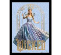 Pyramid International Impression officielle Wicked 2 collector - (cadre doré Glinda) | Art décoratif de qualité supérieure pour les amateurs de théâtre et les collectionneurs | Poster encadré 30 cm x