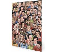 Pyramid International - Impression sur toile encadrée "Legends Football's Greatest" PM9962 (80 cm x 60 cm) (Coloré)