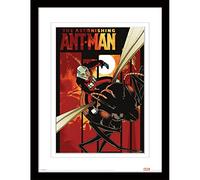 Pyramid International Impression sur toile encadrée Marvel Ant Man (design étonnant avec bordure blanche) Cadre 30 x 40 cm Cadeau Marvel pour homme et femme
