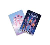 Pyramid International K-POP Demon Hunters - Set de 2 affiches (2 designs), design de Rumi, Mira, Zoey, Huntr/x et flottant, 61 x 91,5 cm, néon