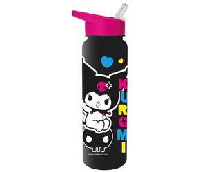 Pyramid International Kuromi Punk Vibes Gourde en plastique 700 ml avec paille en polyéthylène, taille unique