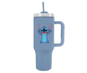 Pyramid International LILO & Stitch Gobelet de 1200 ml avec paille et couvercle, isolation sous vide à double paroi, garde au froid jusqu'à 11 heures, chaud jusqu'à 7 heures, sans BPA
