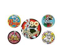 Pyramid International Lot de 5 badges multicolores Bugs Bunny 80e anniversaire, Métal