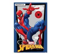 Pyramid International Marvel Spider-Man Poster Meanwhile Comic Tableau Mural Poster Poster Super-héros Décoration murale pour salon, salle de jeux et chambre d'adolescent (61 x 91,5 cm)