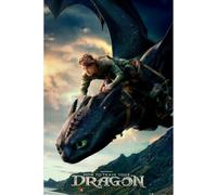 Pyramid International Maxi poster How to Train Your Dragon Live Action - Design Toothless imprimé sur papier de qualité - 90 cm x 60 cm - Taille Unique