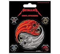 Pyramid International Metallica (Yin & Yang Skulls-Pushead) Autocollants en vinyle, Papier, Multicolore, 10 x 12,5 x 1,3 cm
