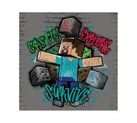 Pyramid International Minecraft (Survive) Toile d'art pour espaces de jeu - Toile audacieuse et inspirante pour les amateurs de Minecraft dévoués
