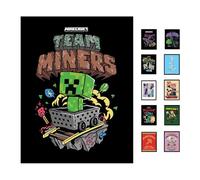 Pyramid International Minecraft (Team Miners) Impression collector (encadrée) 30 cm x 40 cm - Une superbe œuvre d'art pour améliorer votre collection ou votre espace de vie, taille unique
