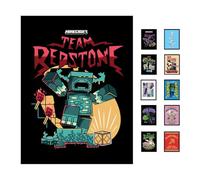 Pyramid International Minecraft (Team Redstone) Impression collector (encadrée) 30 cm x 40 cm, poster d'art, affiches et impressions, taille unique