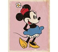 Pyramid International Mini poster rétro Minnie Mouse en plastique/verre, multicolore, 40 x 50 x 1,3 cm