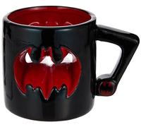 Pyramid International Mug Batman (3D avec motif de chauve-souris rouge sculpté) 285 ml Tasse à café en céramique et tasse fantaisie dans un coffret cadeau Batman - Produit officiel Batman
