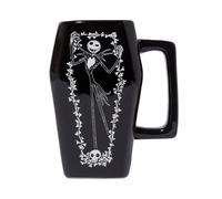 Pyramid International Mug noir en forme de cercueil L'Étrange Noël de monsieur Jack (cercueil), emblématique et élégant, 500 ml, taille unique
