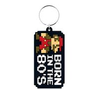 Pyramid International Porte-clés en caoutchouc Mario Bros - Born in the 80's, multicolore, 4 x 6 x 1,3 cm