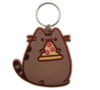 Pusheen Porte-clés en caoutchouc motif pizza, multicolore, 4,5 x 6 cm