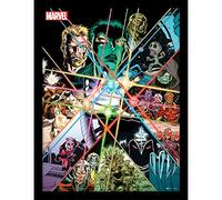 Pyramid International Poster Marvel Guardians of the Galaxy (Power of the Infinity Stones) - Cadre 30 x 40 cm - Cadeau Marvel pour homme et femme - Produit officiel