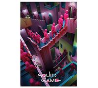 Pyramid International Poster Squid Game 61 x 91,5 cm | Décoration Murale Masked Man, Netflix Crazy Stairs PP35008