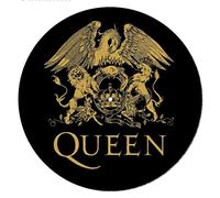 Pyramid International Queen Tapis pour Tourne-Disque pour mixage, grattage DJ et écoute à Domicile (Design Logo) - Produit Officiel, doré