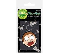 Cartoon Network Porte-clés en caoutchouc Rick et Morty Visage terrifié Multicolore 4 x 6 x 1,3 cm