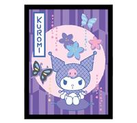 Pyramid International Sanrio (Kuromi japonais) Impression collector (encadrée) - Décoration murale vibrante avec motif emblématique Kuromi, 30 cm x 40 cm, taille unique