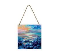 Pyramid International Scott Naismith Artwork (Hébridean Resonance 2) Bloc de bois avec cordon de suspension 20 cm x 20 cm x 3 cm