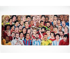 Pyramid International Sous-main XXL Football Legends - 90 cm x 40 cm avec des joueurs emblématiques de l'histoire du football