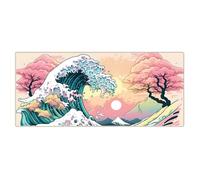 Pyramid International Sous-main XXL motif vague pastel - 90 cm x 40 cm / 36" x 16" Inspiré Vaporwave avec motif dégradé doux