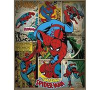 Pyramid International Spider-Man Retro Marvel Comics Mini Poster Plastique/Verre Multicolore 40 x 50 x 1,3 cm