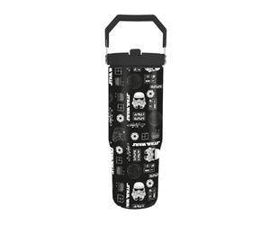Pyramid International Star Wars (Vader Tech) Pichet avec paille et couvercle, corps à double paroi en acier inoxydable, garde votre boisson fraîche, couvercle à vis avec paille en polyéthylène, sans