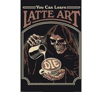 Pyramid International Steven Rhodes (Latte Art) Maxi poster encadré 61 cm x 91 cm Taille unique