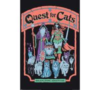 Pyramid International Steven Rhodes (Quest For Cats) Maxi poster encadré 61 cm x 91 cm Taille unique