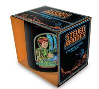 Pyramid International Steven Rhodes (Radiate Positivity) - Tasse noire à dosettes de 325 ml - Tasse à café et à thé en céramique rétro satire - Cadeau amusant pour les fans - Taille unique