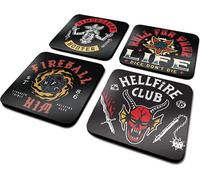 Pyramid International Stranger Things 4 Dessous de verre Pack de 4 Hellfire Club