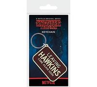 Pyramid International Stranger Things Porte-clés en caoutchouc avec motif Hawkins - Produit officiel, multicolore, 4,5 x 6 cm