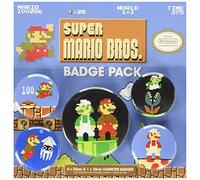 Pyramid International Super Mario Bros. Badge rétro, multicolore, 10 x 12,5 x 1,3 cm