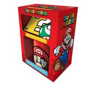 SUPER MARIO Coffret cadeau - Mug, Dessous de Verre, 315ml, Porte-Clef
