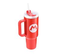 Pyramid International Super Mario Gobelet de 1200 ml avec paille et couvercle, isolation sous vide avancée à double paroi, garantit froid jusqu'à 11 heures, chaud jusqu'à 7 heures, sans BPA