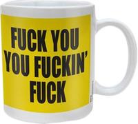 Pyramid International - Tasse à café "Fuck You" PM1562 (Taille unique) (Noir/Jaune)