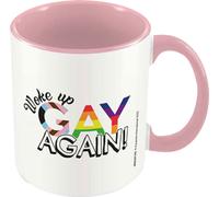 Pyramid International - Tasse à café "Woke Up Gay Again" PM3809 (Taille unique) (Rose/Blanc)