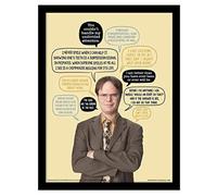Pyramid International The Office Poster encadré édition collector (Dwight Citations Design) 30 cm x 40 cm - Produit officiel