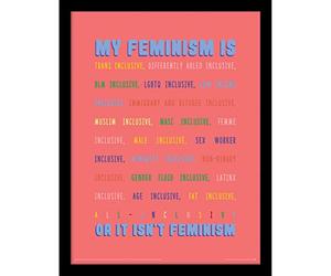 Pyramid International The Peach Fuzz Affiche encadrée My Feminism Design 30 cm x 40 cm - Produit officiel