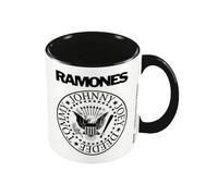 Pyramid International The Ramones Mug dans une boîte cadeau (logo noir et blanc) 325 ml Tasse en céramique blanche, intérieur noir, poignée noire - Produit officiel