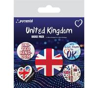 Pyramid International - Union Jack - Lot de 5 badges PM9073 (taille unique) (Coloré)