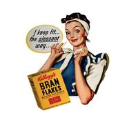 Pyramid International WDC90373Vintage Kelloggs 60 x 80 cm i Keep Fit CanvasToile imprimée sur cadre en mdf - canvas